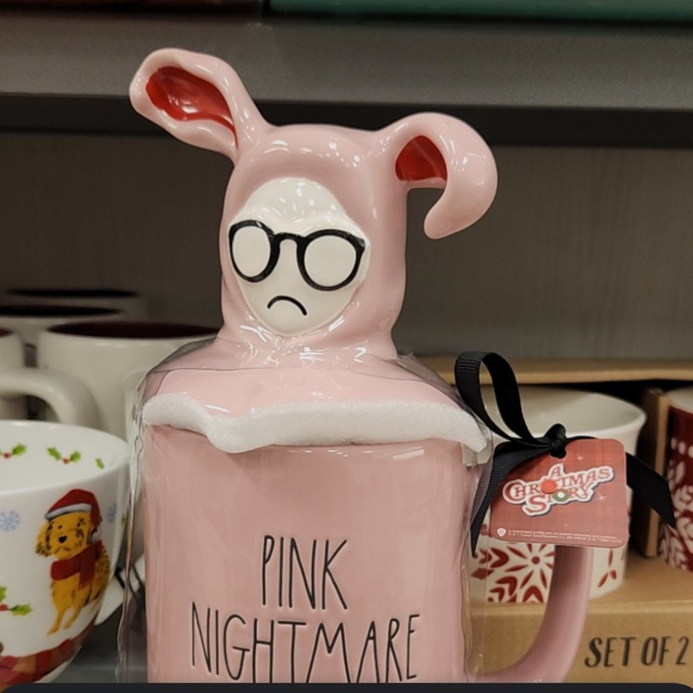 🎄❄️Rae Dunn A Christmas Story Pink Nightmare Mug NWT